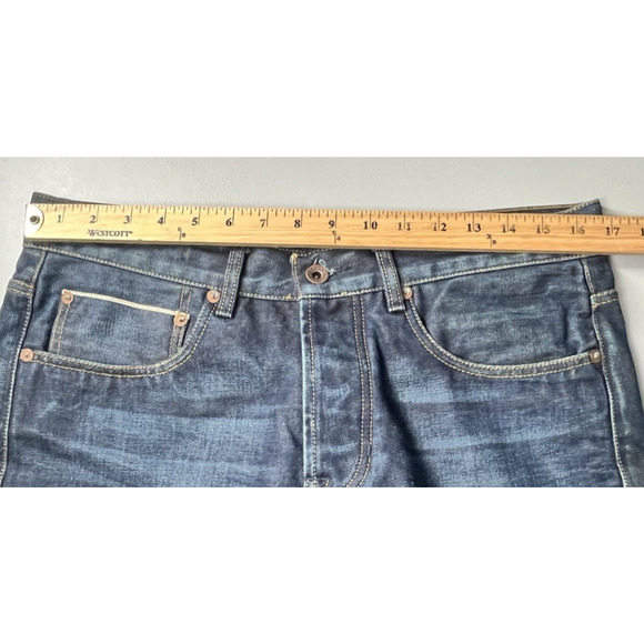 Selvedge Denim Jeans Mens 32X30* Handcrafted Button Fly Dark Wash Whiskered - Picture 11 of 16
